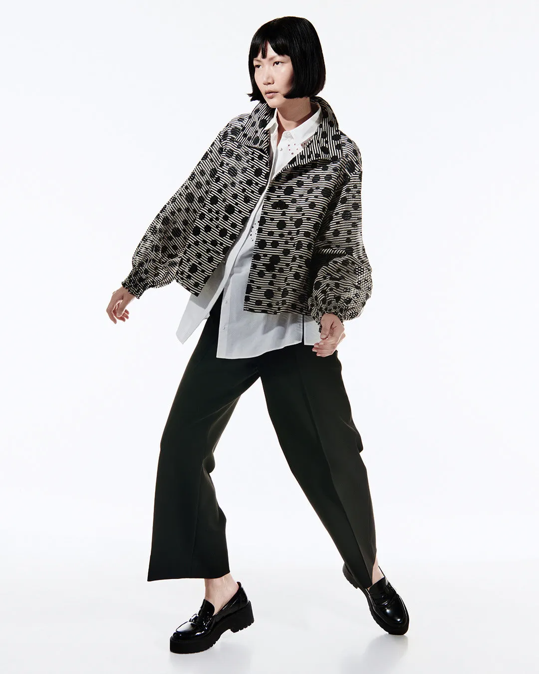 Jacquard Dot Techno Organdy Jacket