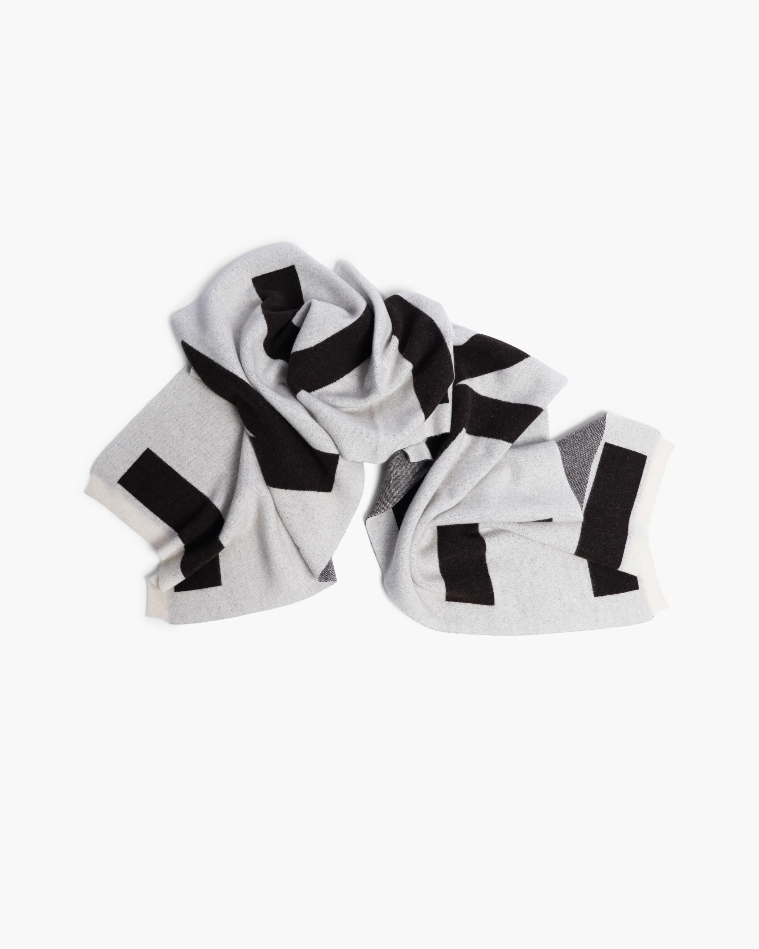  Jacquard Scarf INUIKII White - Brown 