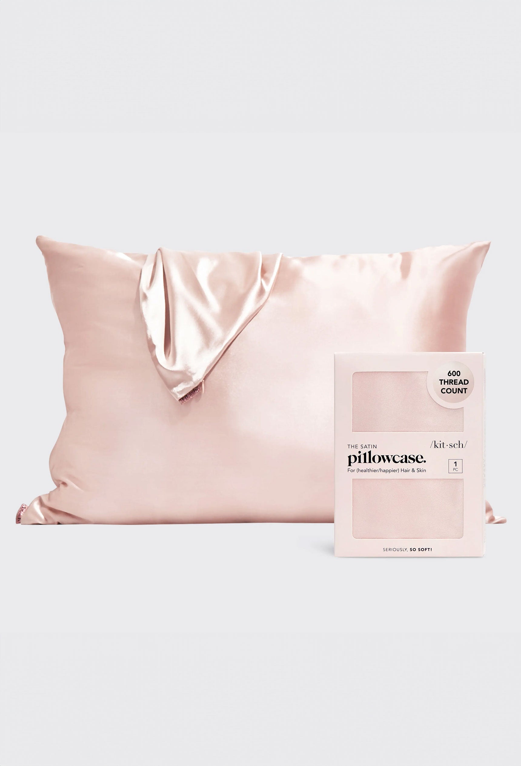 Kitsch Satin Pillowcase in Blush