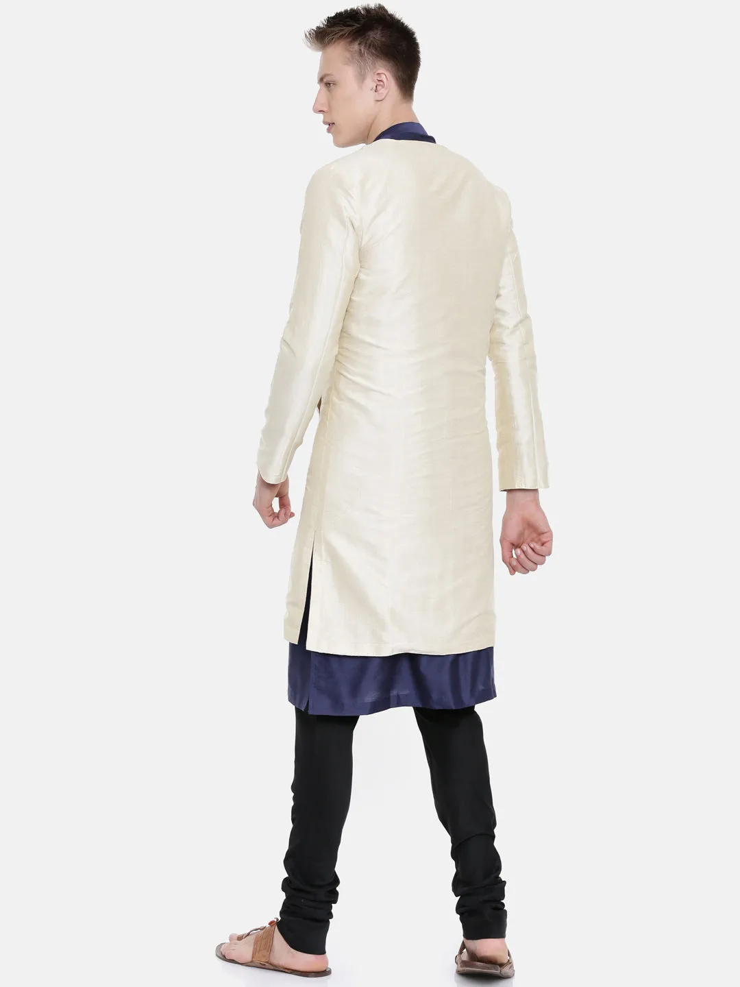 Linen Silk Reversible Long Jacket - MMLORJ001