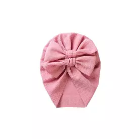 Luna Double Bow Baby Turban in Blush