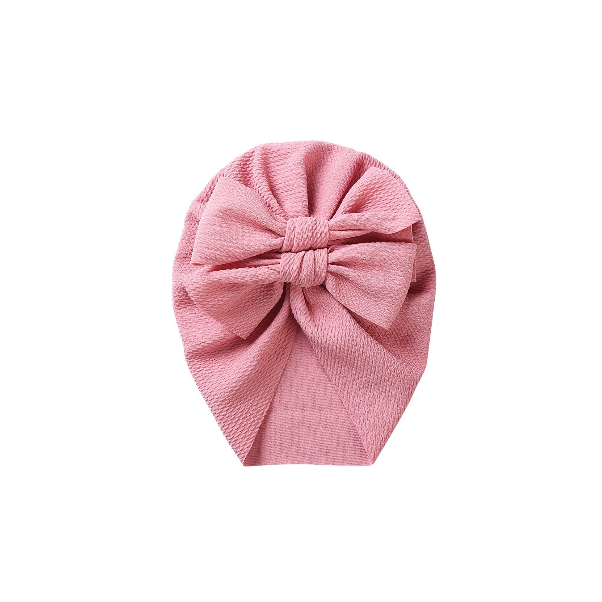 Luna Double Bow Baby Turban in Blush