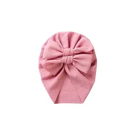 Luna Double Bow Baby Turban in Blush