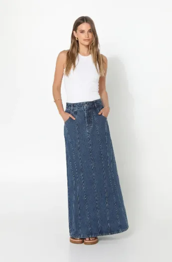 Madison The Label Carissa Skirt | Denim