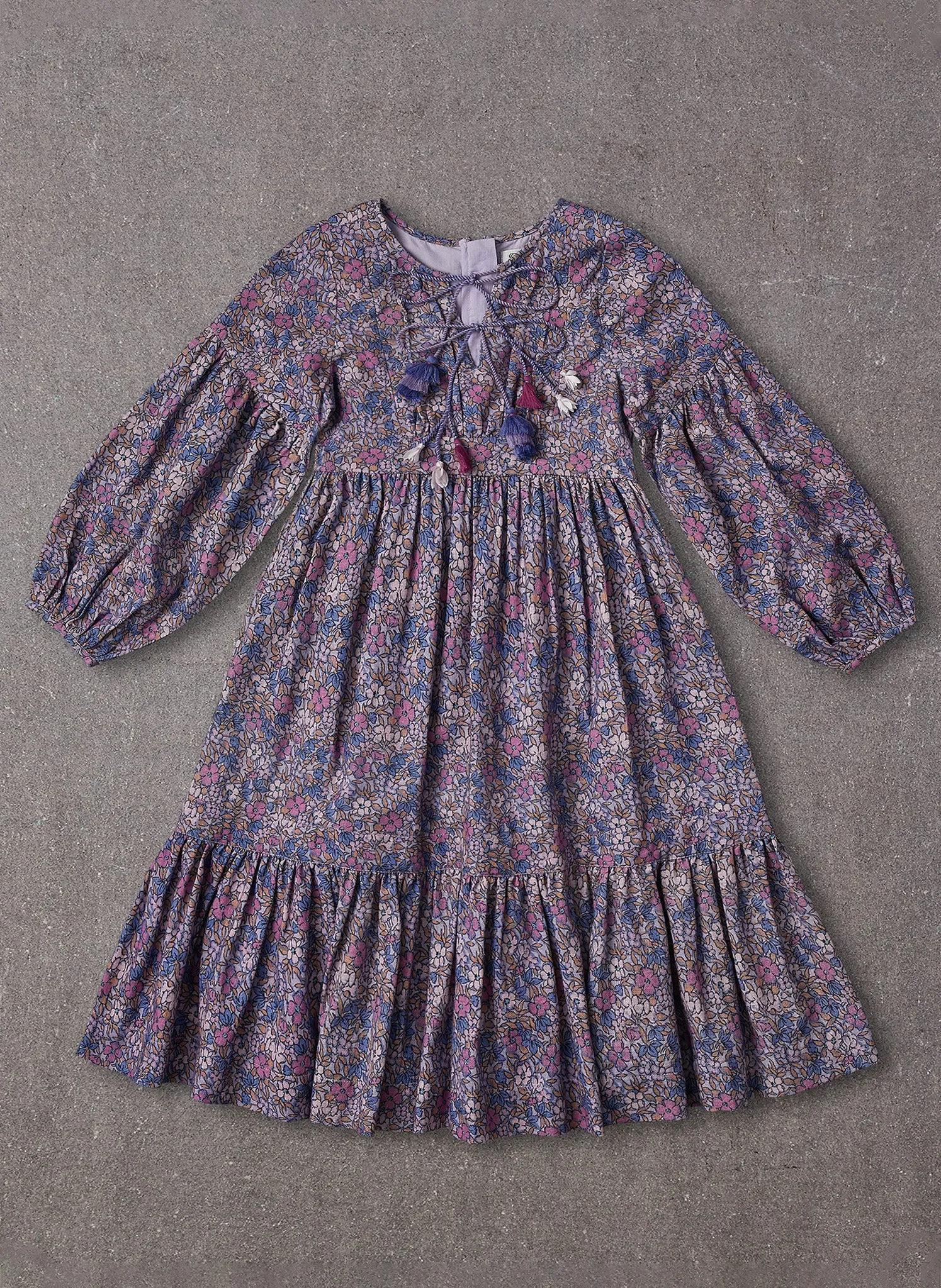 Nellystella Nicola Dress in Vintage Floral Purple Haze