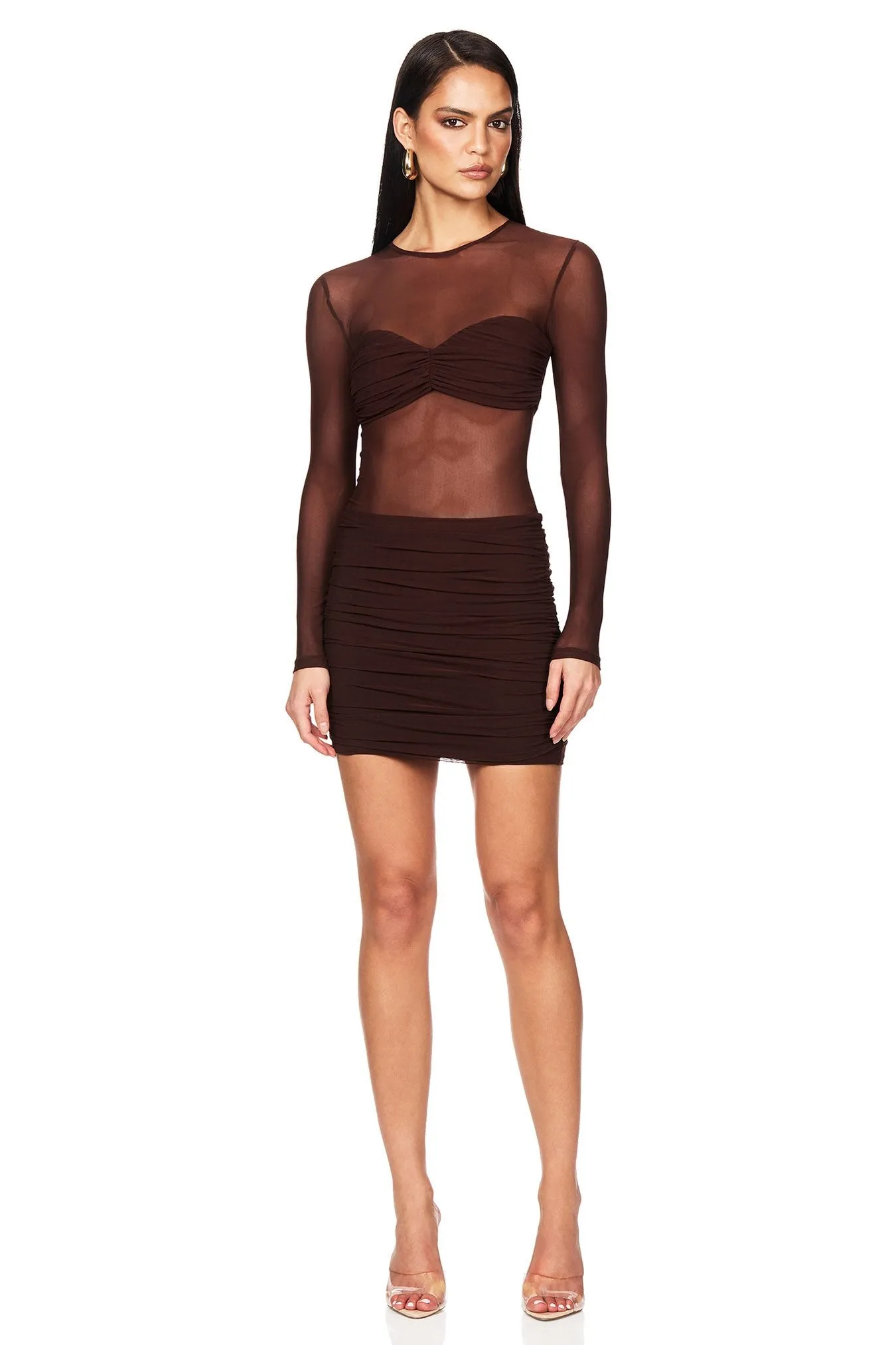 Nookie Eclipse Mini Dress - Cocoa