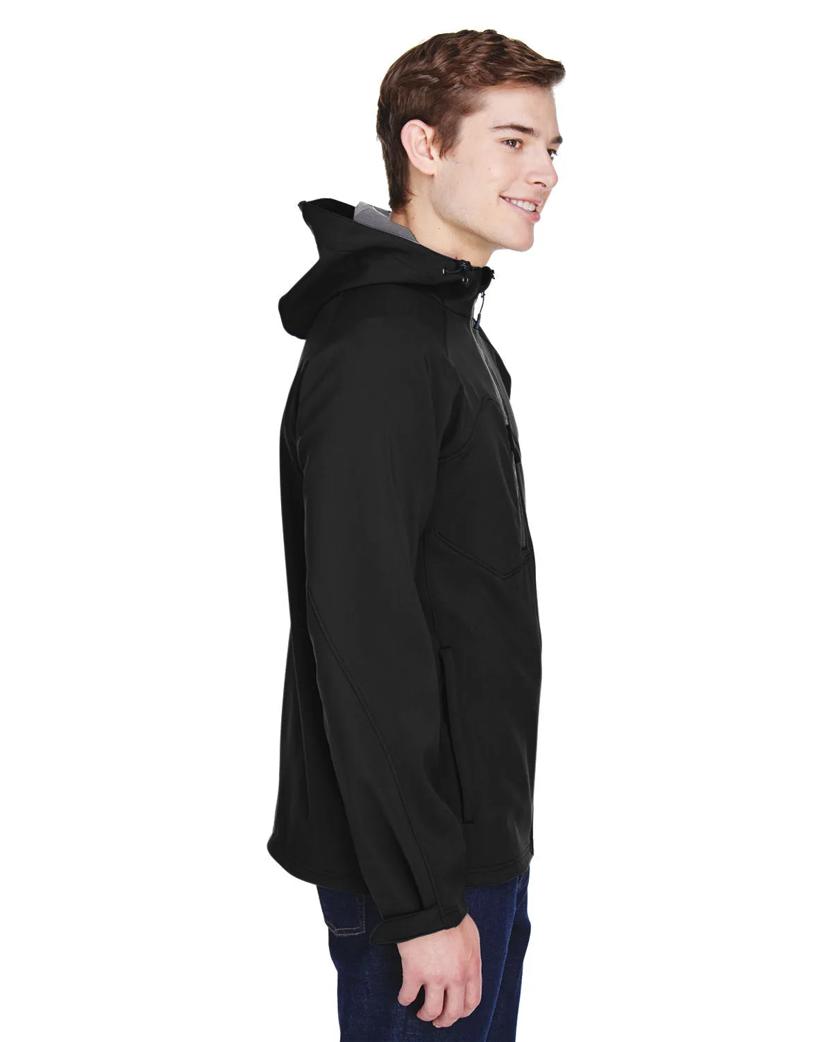 North End Prospect Two-Layer Fleece Bonded Soft Shell Hooded Jacket