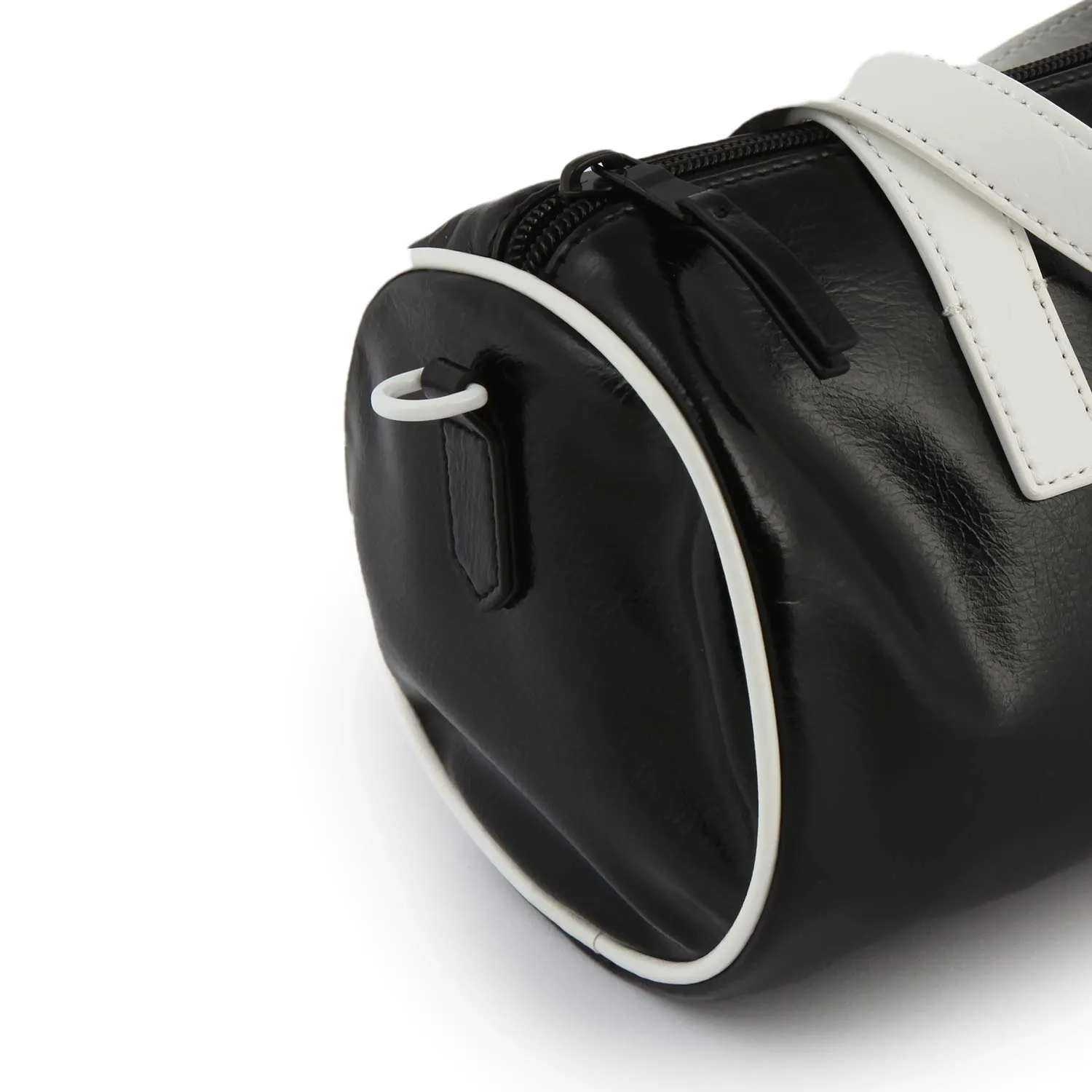 N° 21 Black And White N21 Cylinder Faux Leather Bag