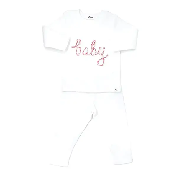 oh baby! Two Piece Set - Baby in Parfait Blush Yarn - Cream