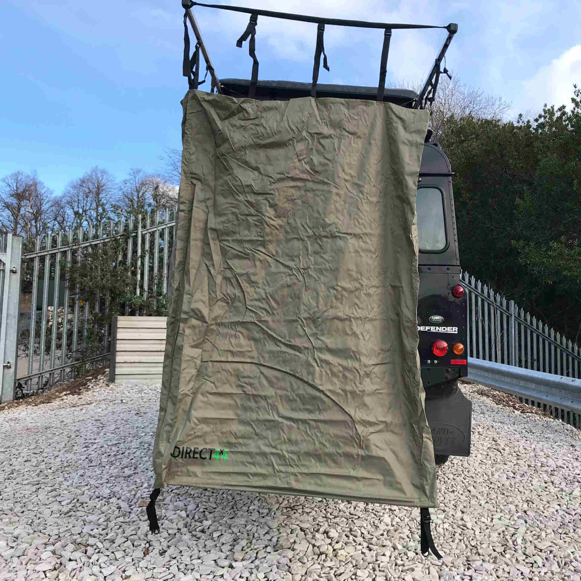 Overland Expedition Fold-Out Shower Privacy Curtain Side Box in Forest Green