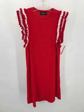 Pre-Owned Sugar + L!ps Red Size XS Knee Length Short Sleeve Dress