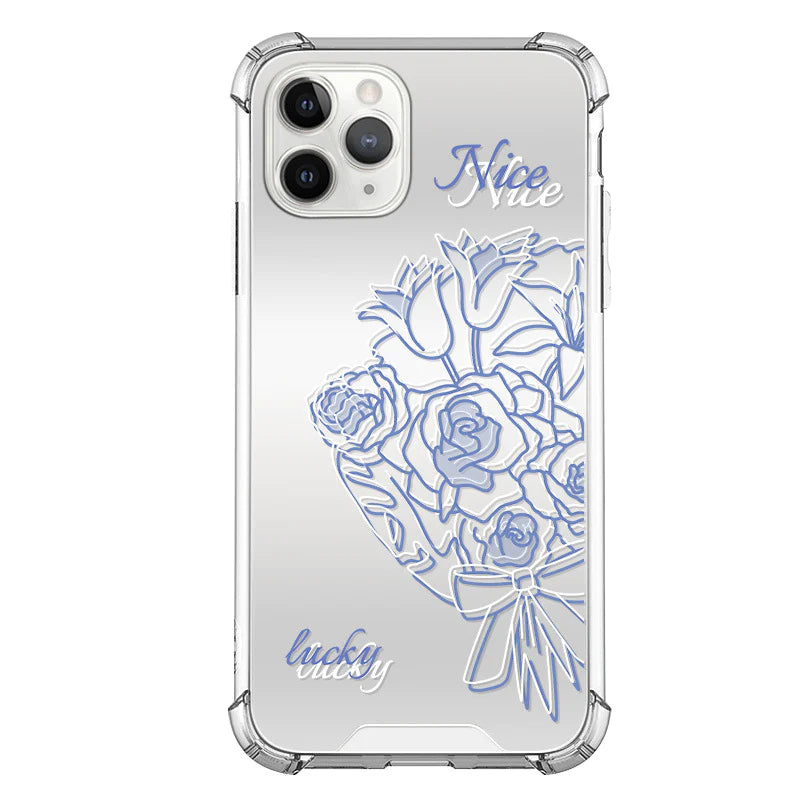 Purple Floral Mirror Phone Case