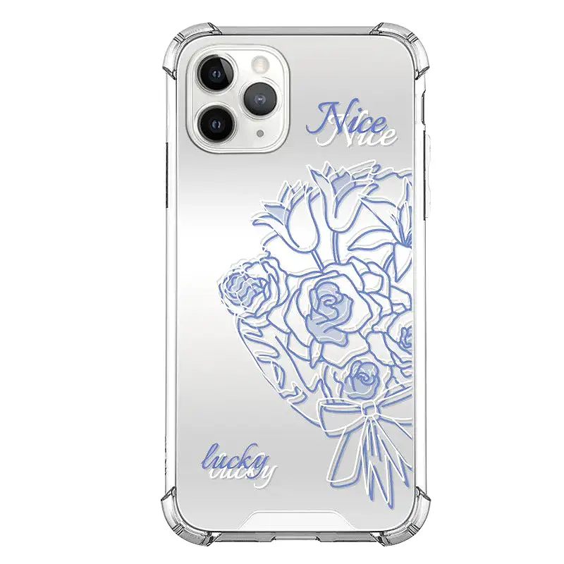 Purple Floral Mirror Phone Case