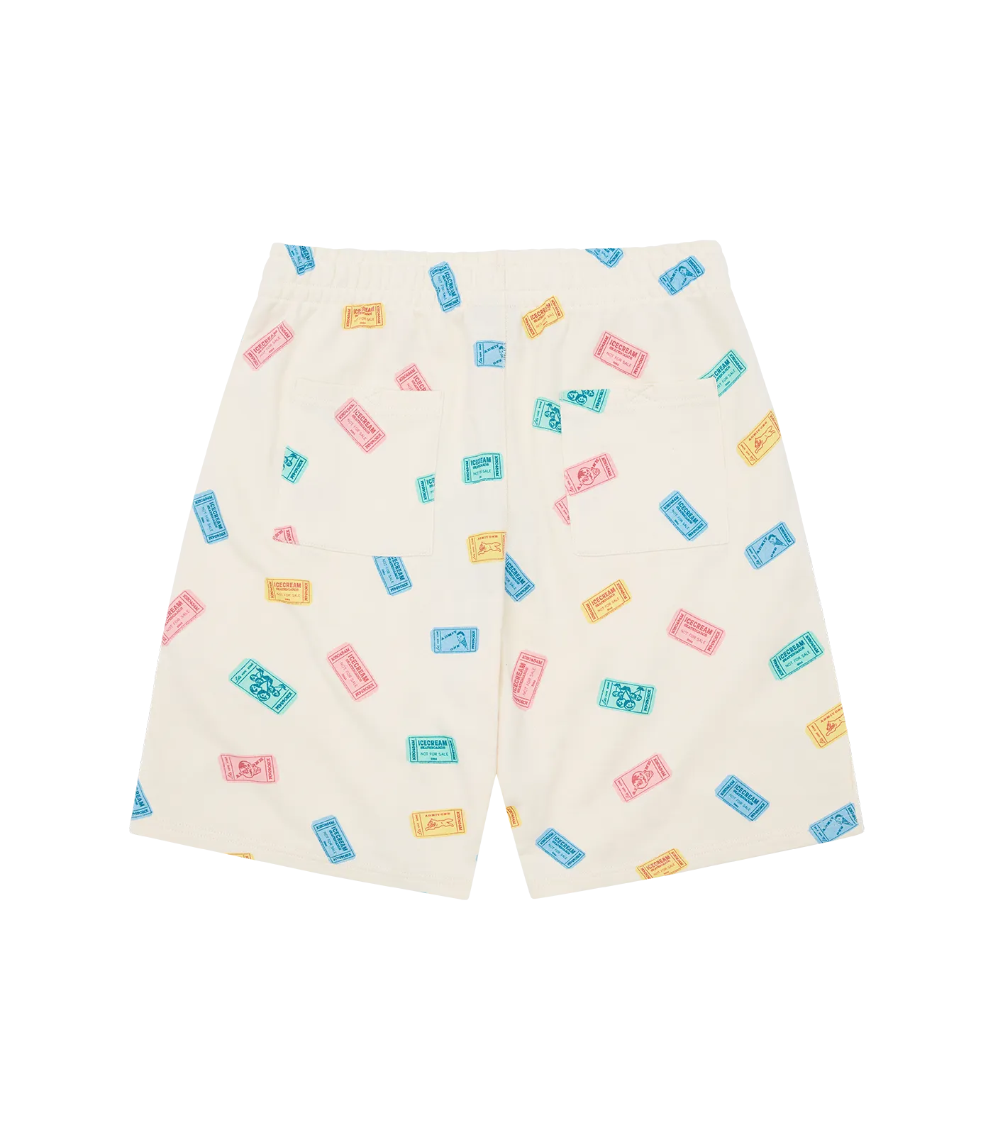 RAFFLE TICKET SWEAT SHORTS - CREAM