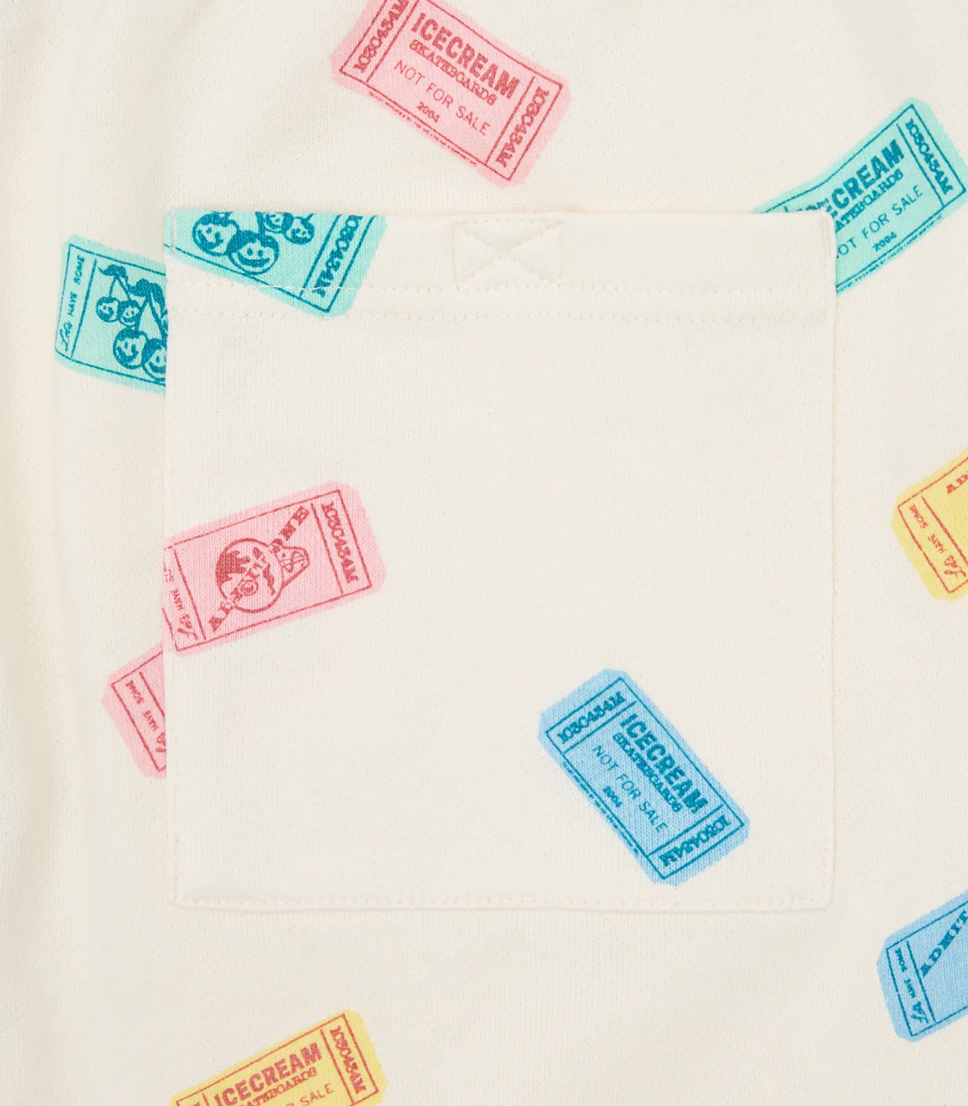 RAFFLE TICKET SWEAT SHORTS - CREAM