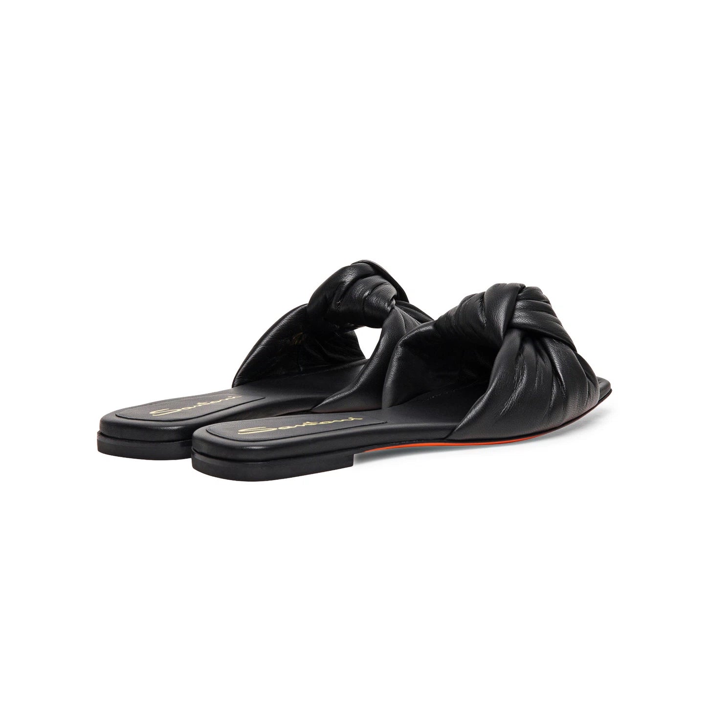 SANTONI Nappa Leather Slide Sandal with Knot (also available in BLUSH)