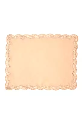 Scallop Embroidered Placemat - Blush