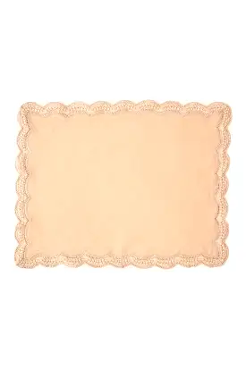 Scallop Embroidered Placemat - Blush