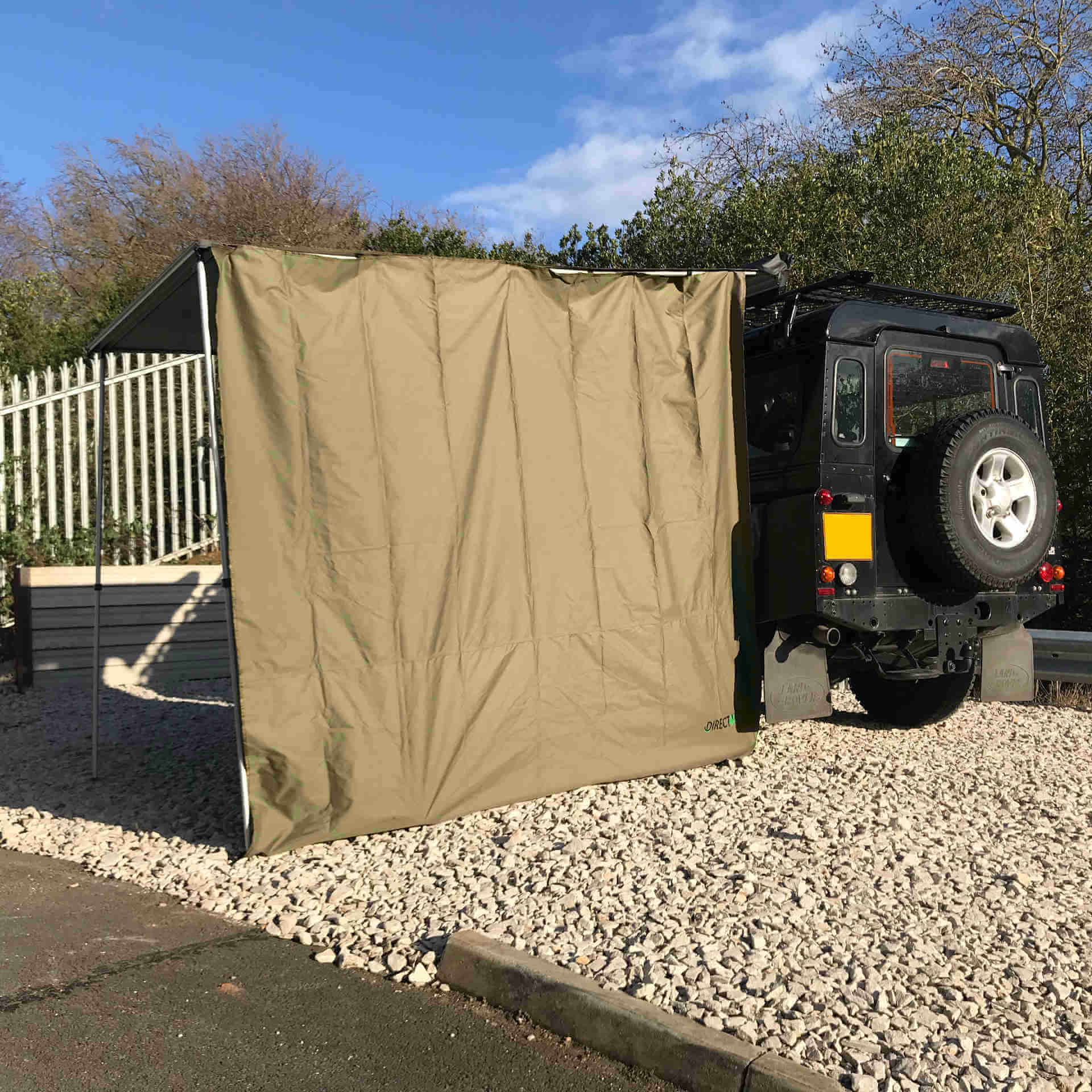 Side Windbreak Wall for Direct4x4 Expedition Awning - 2mx2.2m Forest Green