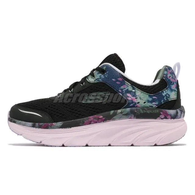 Skechers D Lux Walker-Floral Habits Black Purple Pink Wo...