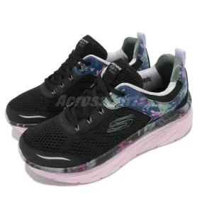 Skechers D Lux Walker-Floral Habits Black Purple Pink Wo...