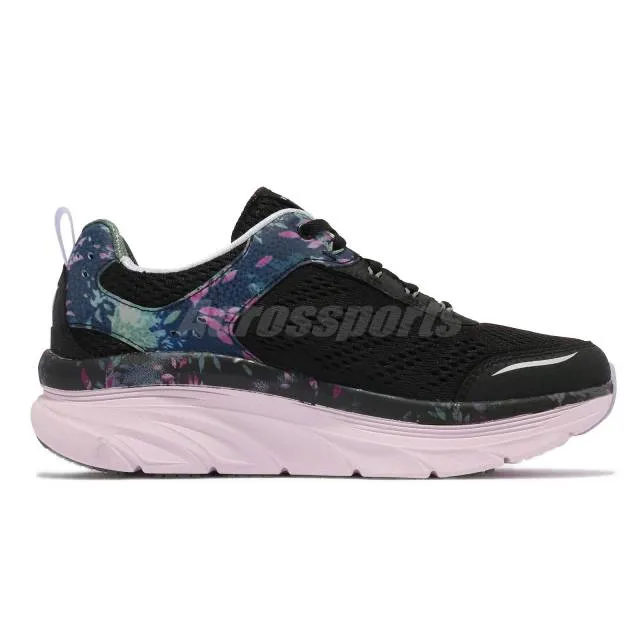 Skechers D Lux Walker-Floral Habits Black Purple Pink Wo...