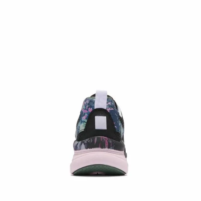 Skechers D Lux Walker-Floral Habits Black Purple Pink Wo...