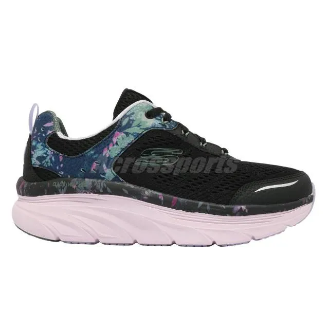 Skechers D Lux Walker-Floral Habits Black Purple Pink Wo...