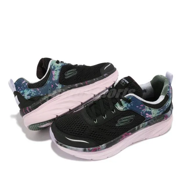 Skechers D Lux Walker-Floral Habits Black Purple Pink Wo...