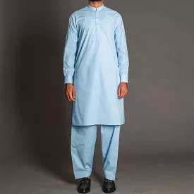 Sky Blue Shalwar Qameez