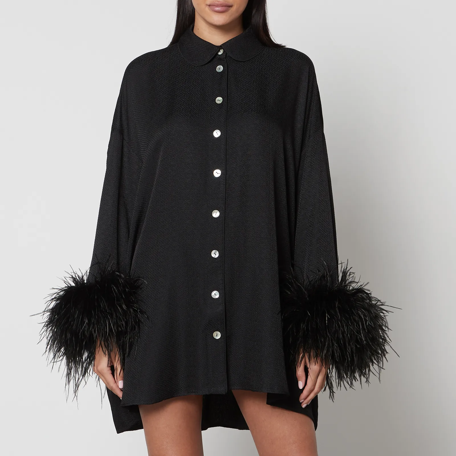 Sleeper Pastelle Oversized Jacquard Shirt Dress - XXS-XS | Coggles