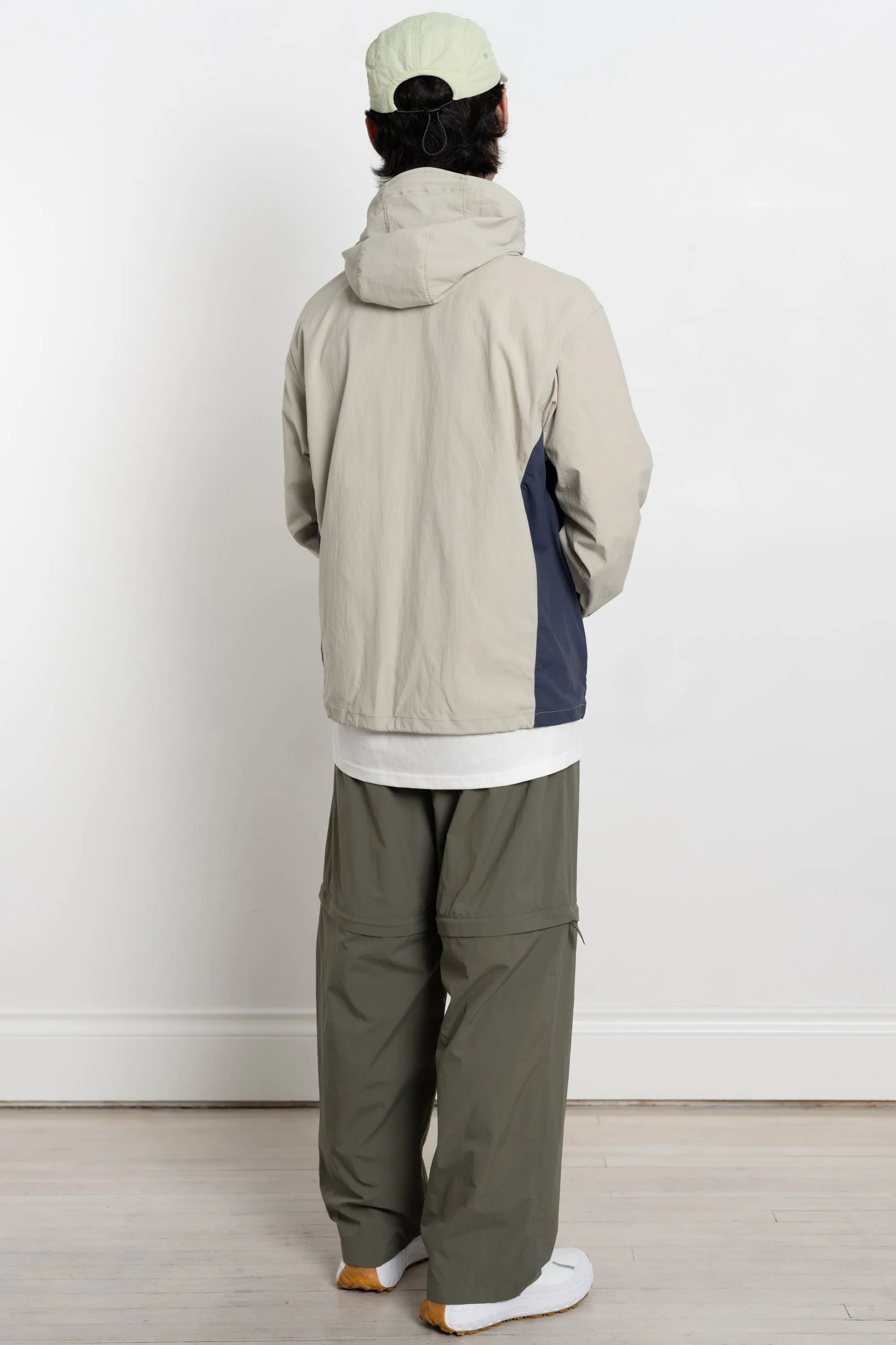 Softshell Nylon Hooded Jacket Stone Grey