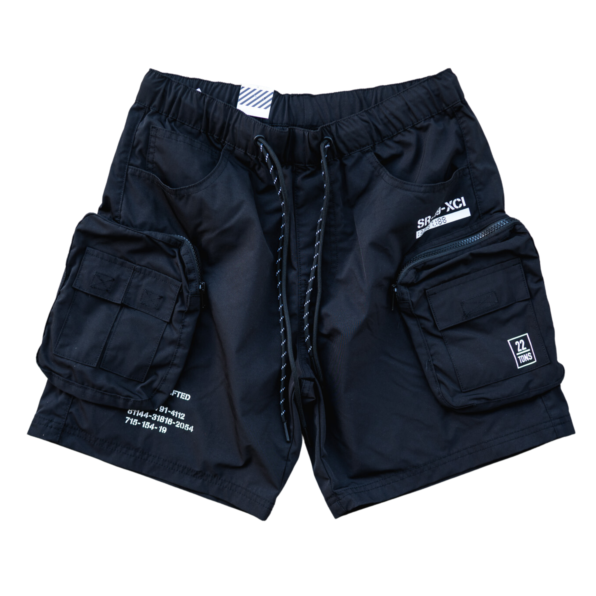 SR Denim Printed Nylon Utility Short (Black)