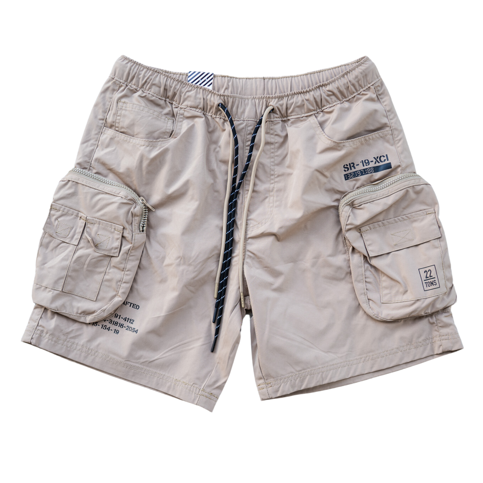 SR Denim Printed Nylon Utility Short (Khaki)