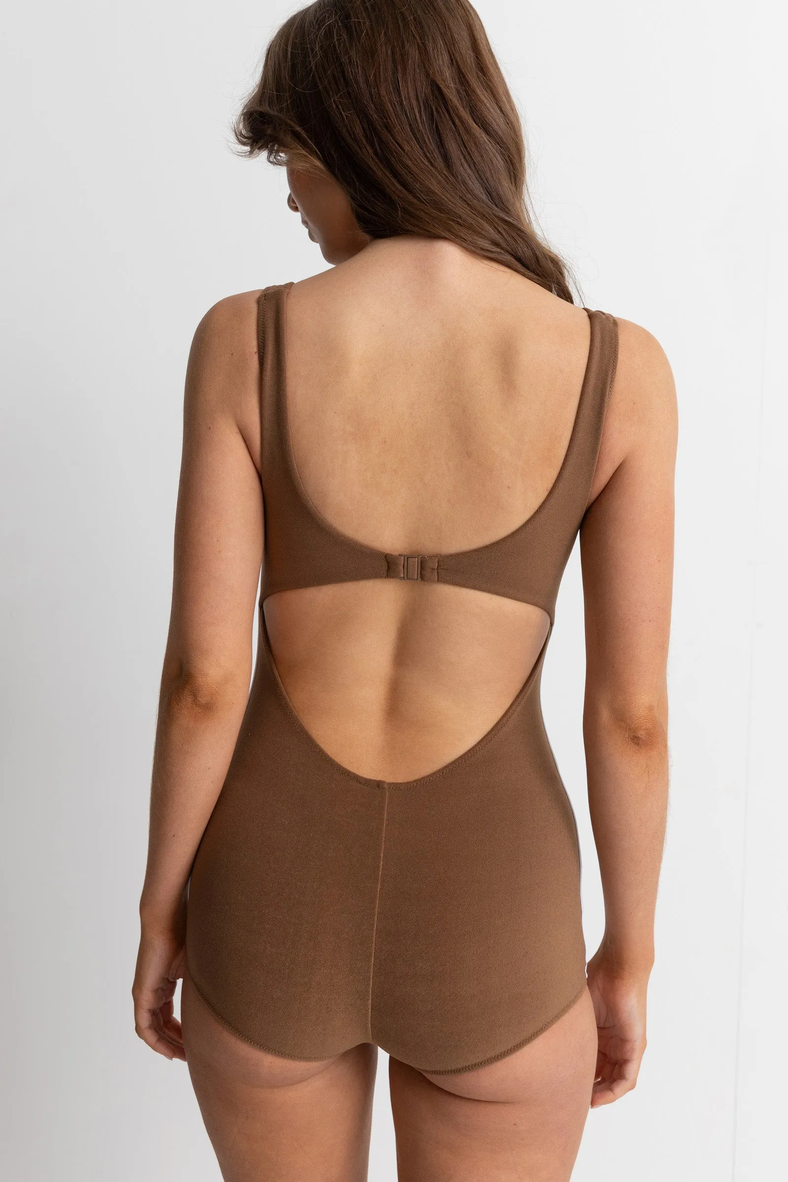 Terry Surf Short One Piece Chocolate