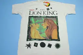 The Lion King Vintage 90's Deadstock w/ Tags Big Print Disney Movie Promo T-Shirt