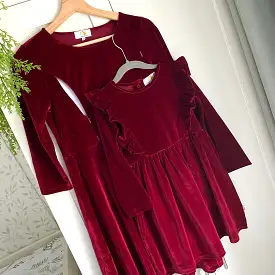 The Verity Baby/Child Twinning Dress in Velvet