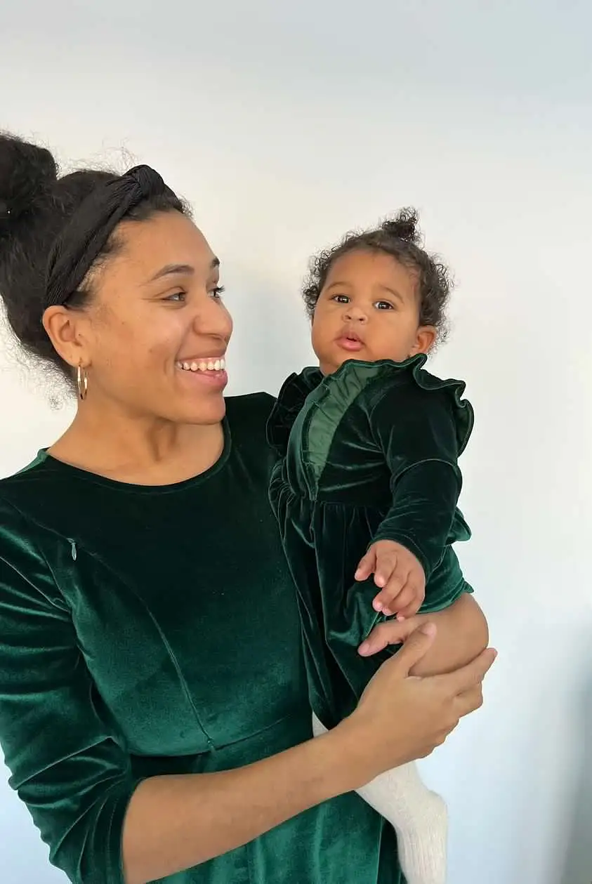 The Verity Baby/Child Twinning Dress in Velvet