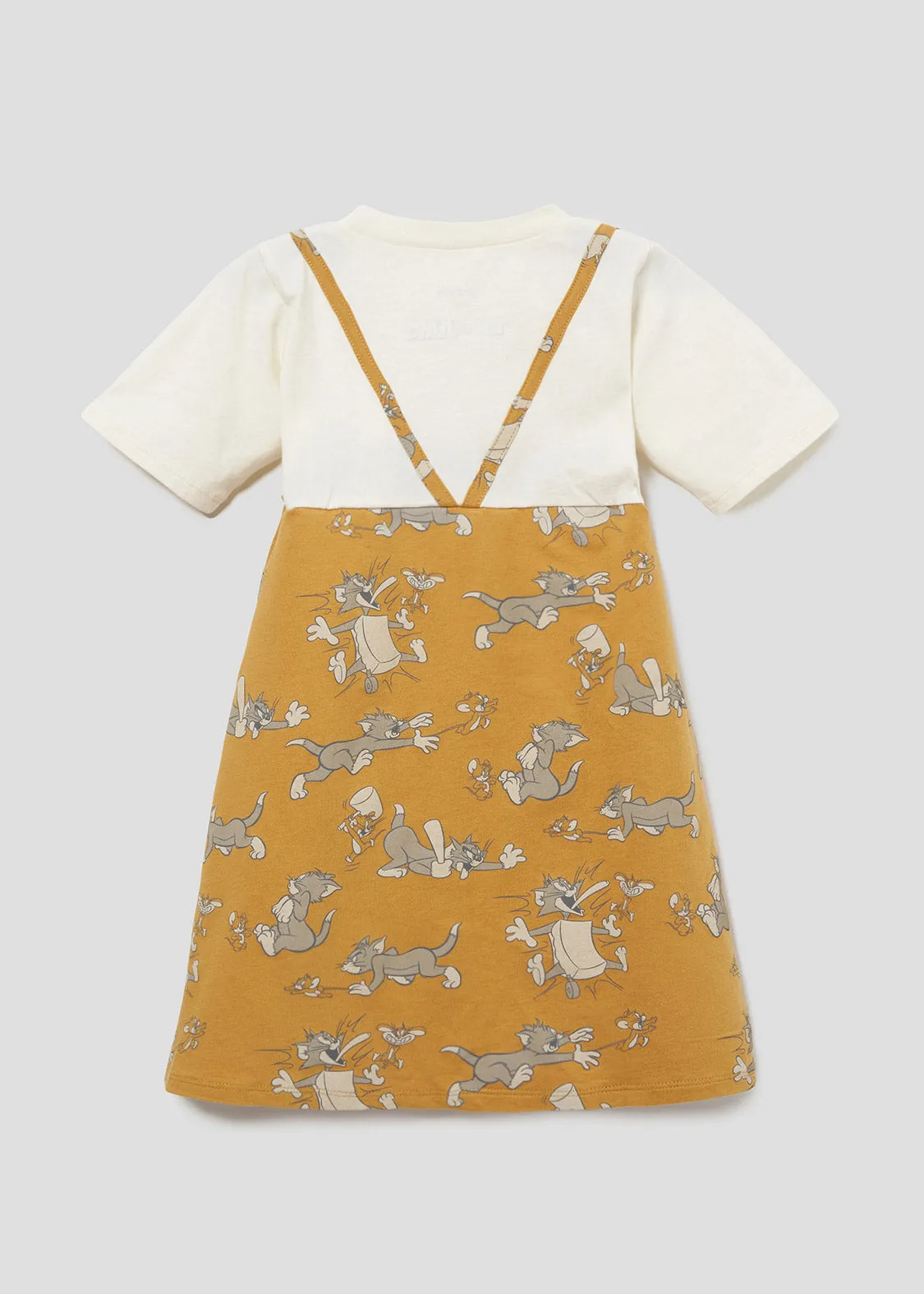 Tom and Jerry Layered Short Sleeve One-Piece (Tom and Jerry_Tom and Jerry Pattern)