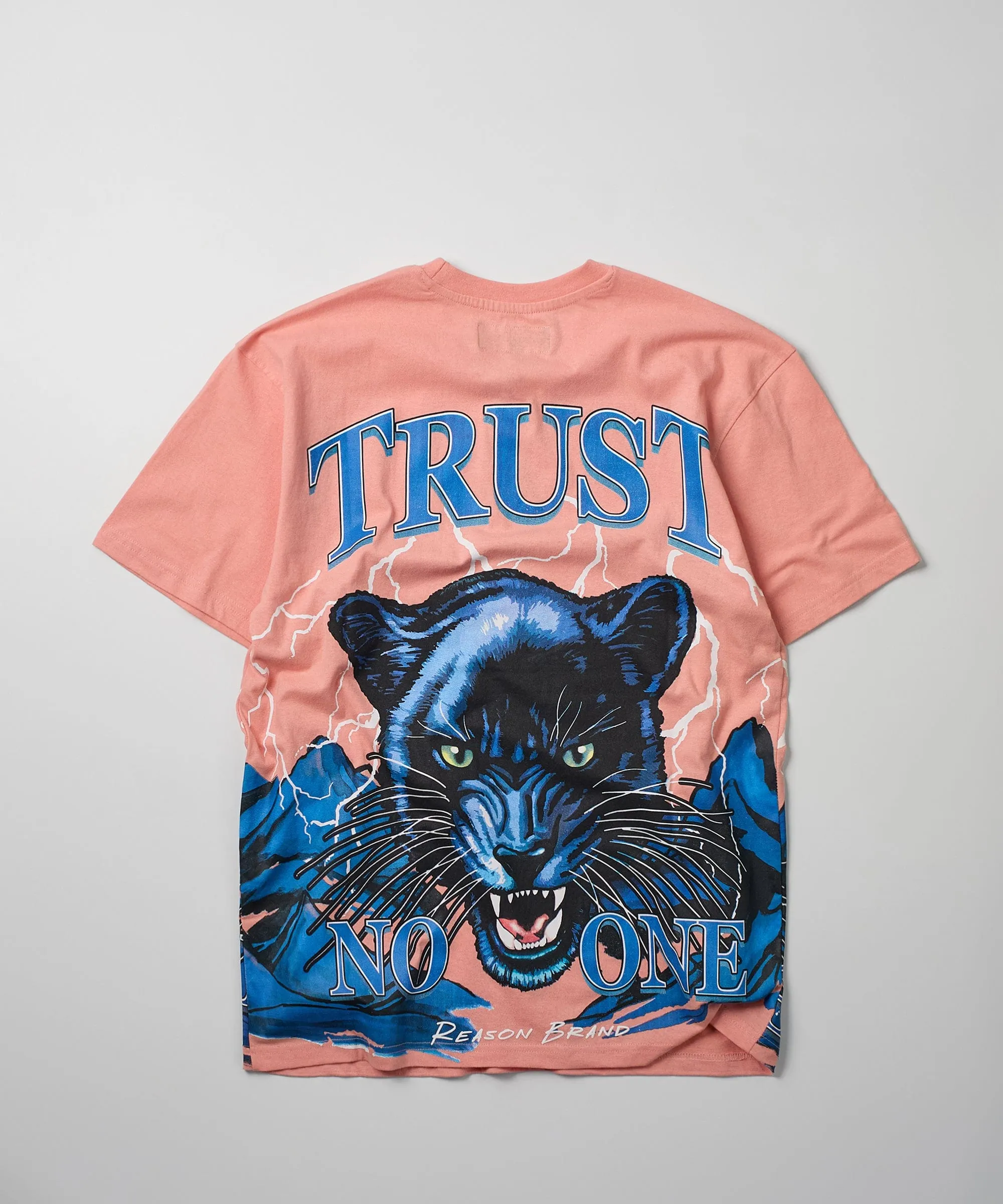 Trust No One Oversized Short Sleeve Tee - Pink