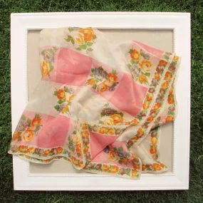 Vintage 60's Rose Scarf