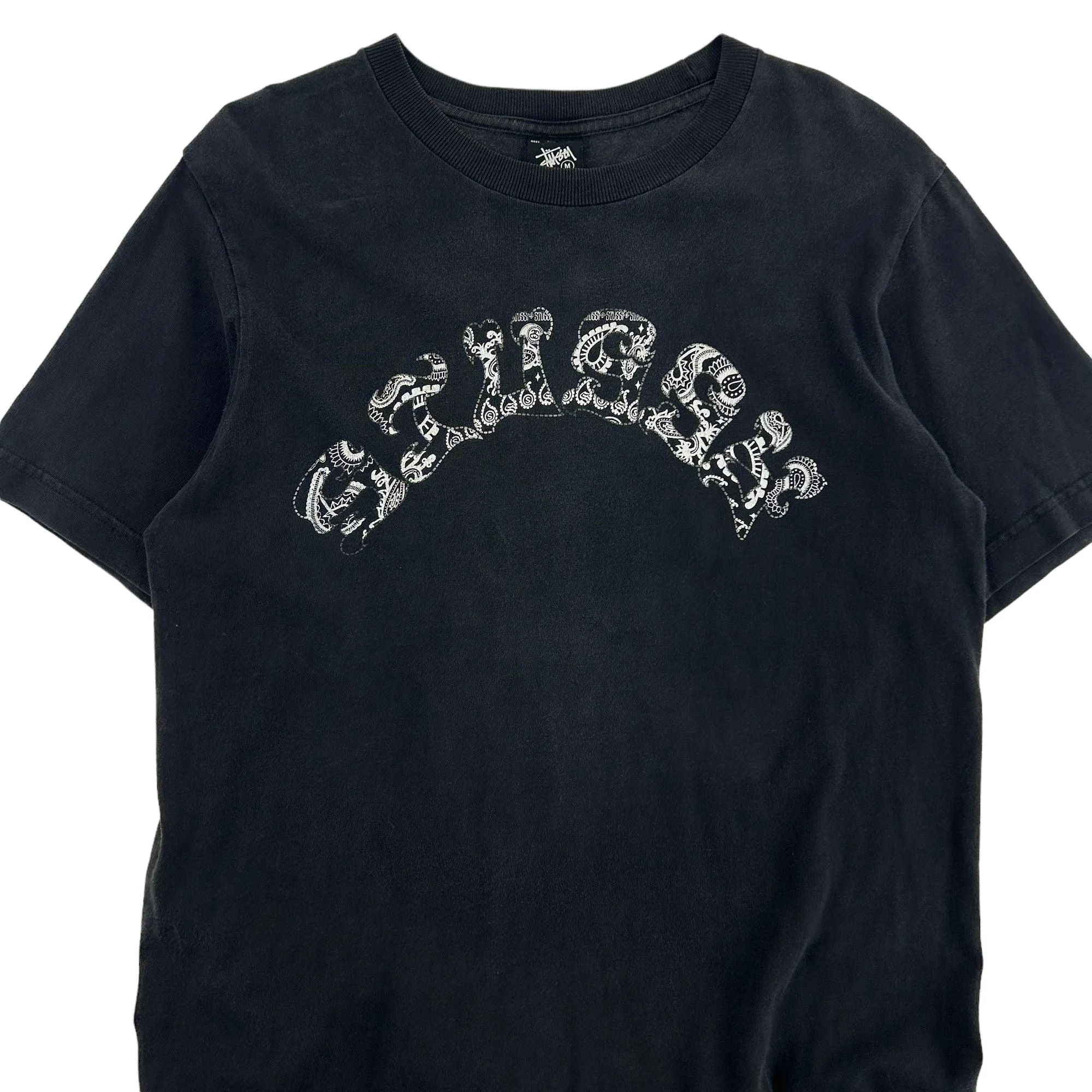 Vintage Stussy Paisley Print T-Shirt Size M