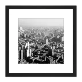 Wall Art & Pictures | New York City Madison Avenue 1933 Vintage Photo 8X8 Inch Square Wooden Framed Wall Art Print Picture w