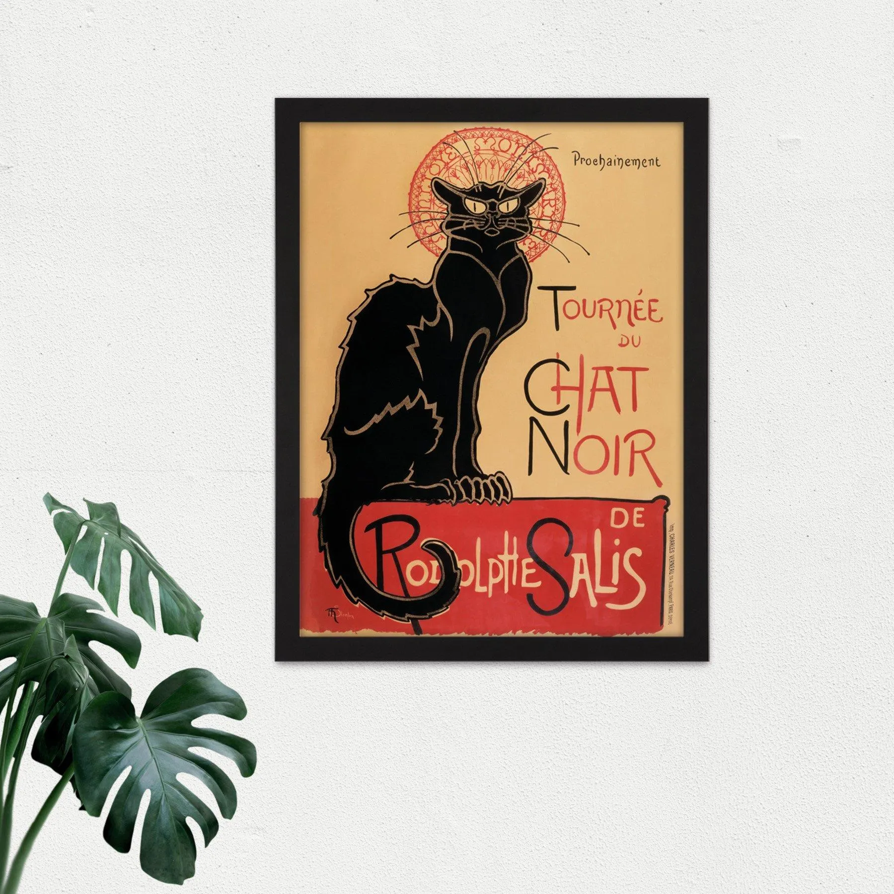 Wall Art & Pictures | Wall Art Print French Vintage Advertising Tournee Du Chat Noir The Black Cat Rodolphe Salis Artwork Fr