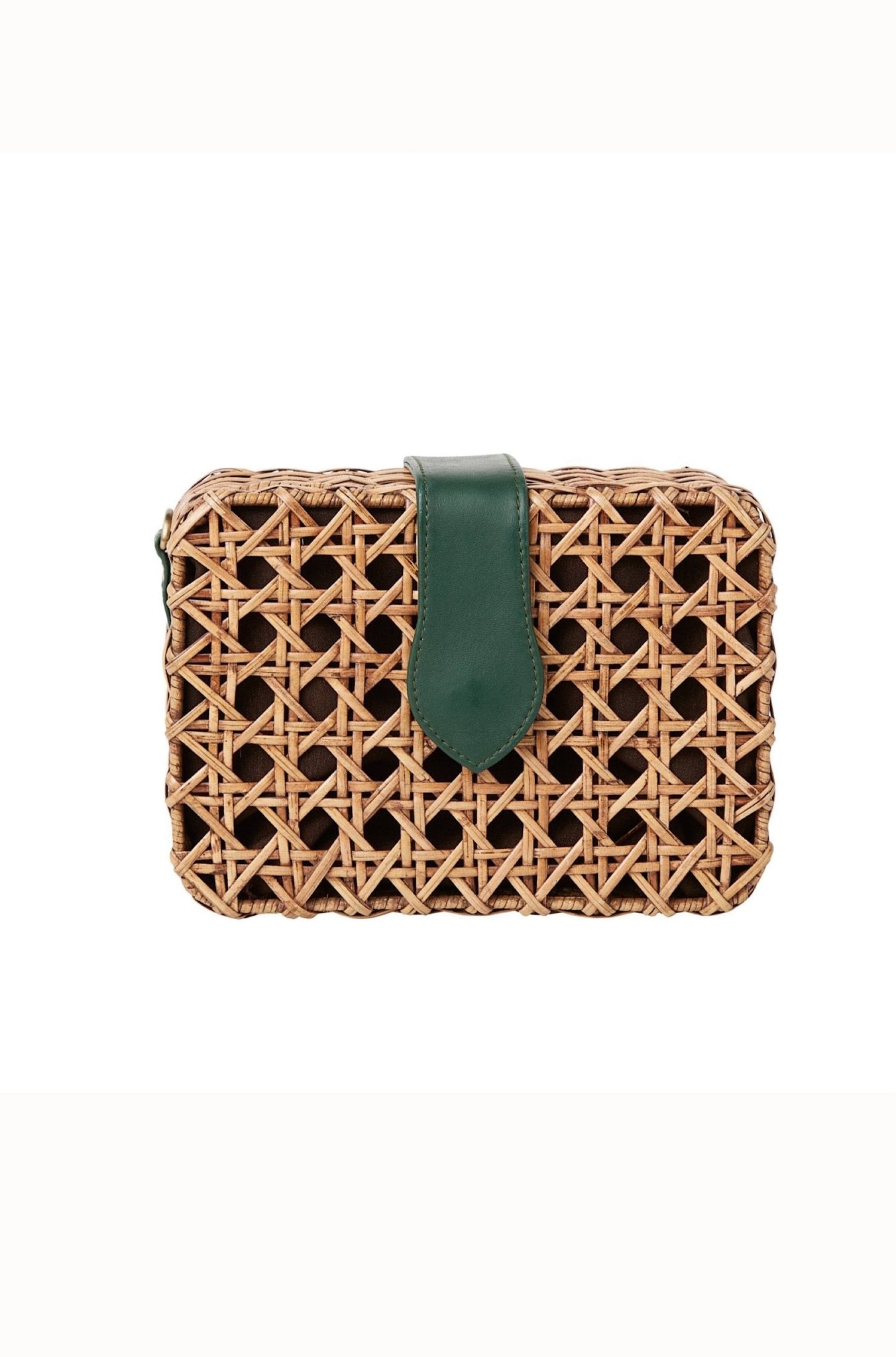 Waverly Wicker Handbag - Forest Green