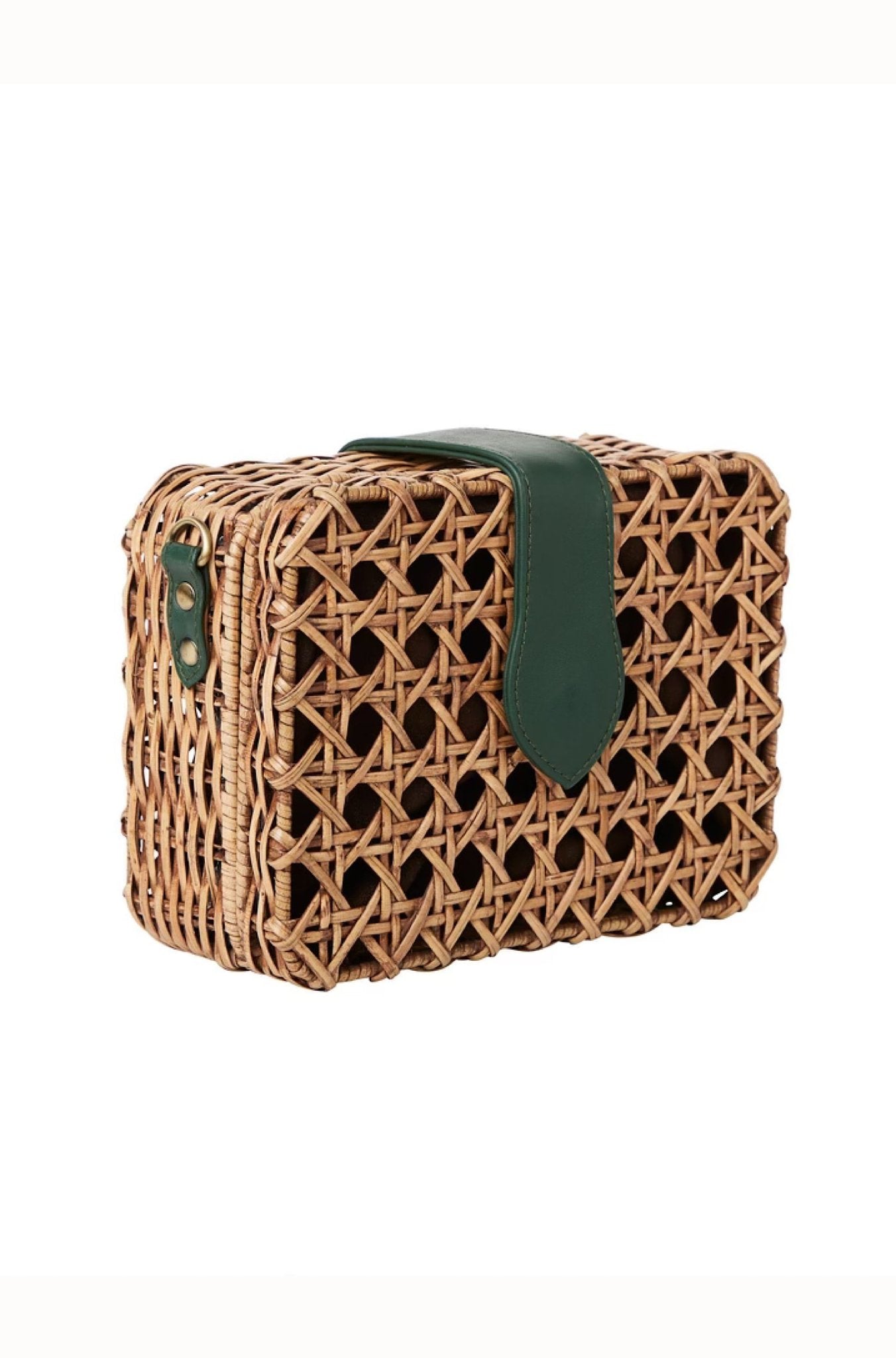 Waverly Wicker Handbag - Forest Green