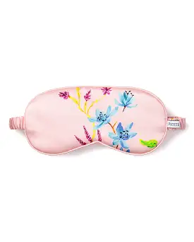 Women's Silk Sleep Mask in Blush Brilliant Botanical