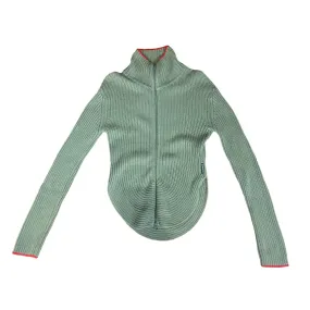 Women's Vintage Green Armani Jeans Knitted Jacket - Medium