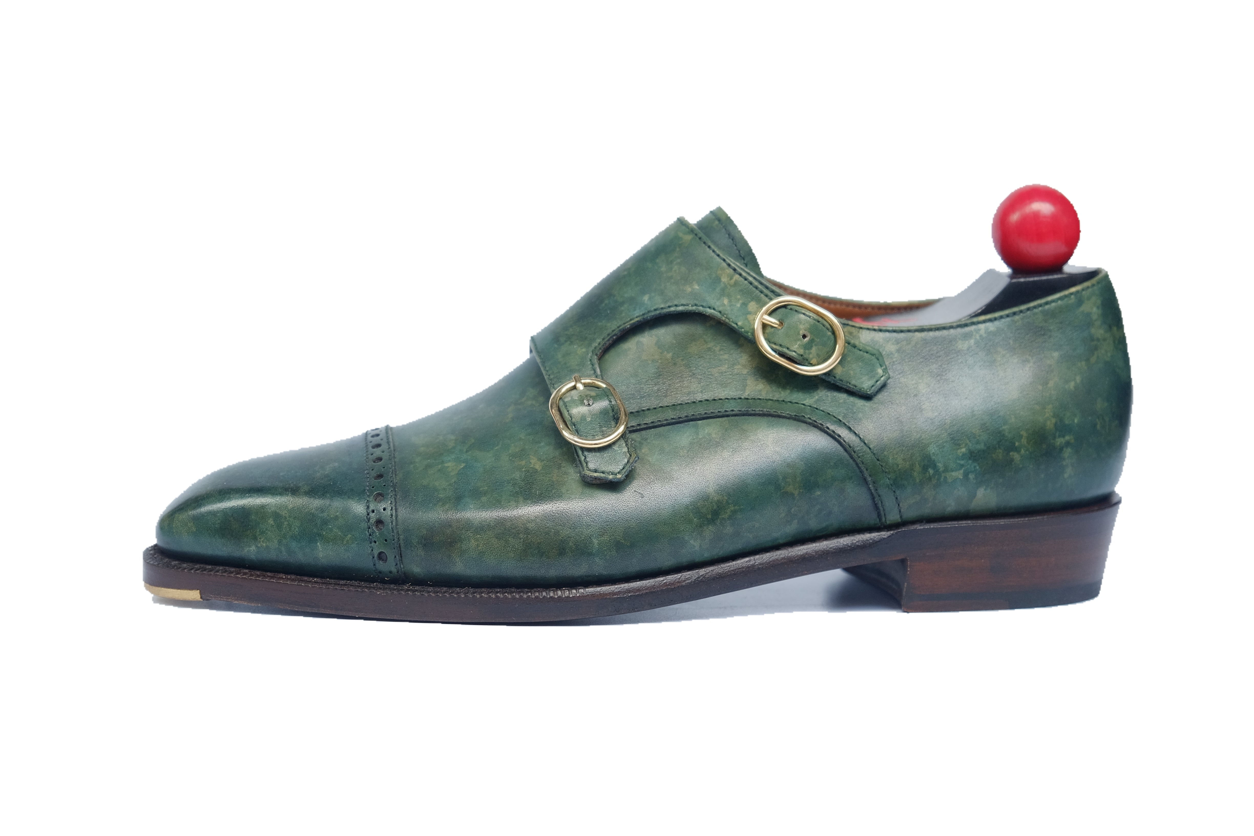 Woodland - MTO - Forest Green Marble Patina - LPB Last - Single Leather Sole