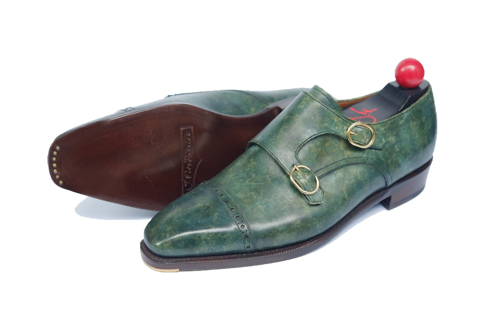 Woodland - MTO - Forest Green Marble Patina - LPB Last - Single Leather Sole